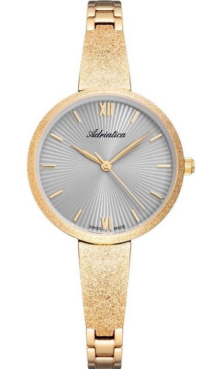 Дамски часовник Adriatica, Quartz Swiss Made, Steel/Stainless steel, Gold