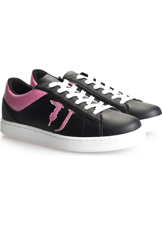 Tenisi dama Trussardi, piele ecologica, Negru