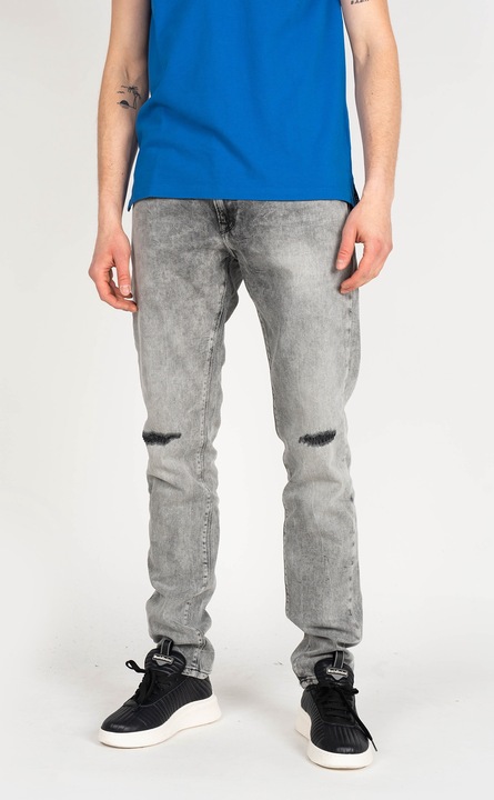 Blugi barbati Pepe Jeans Stanley, denim, conici, talie medie, gri, 38 EU