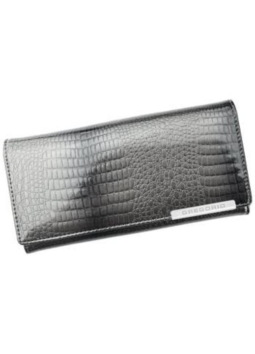 Portofel dama, Gregorie, Piele naturala, Gri