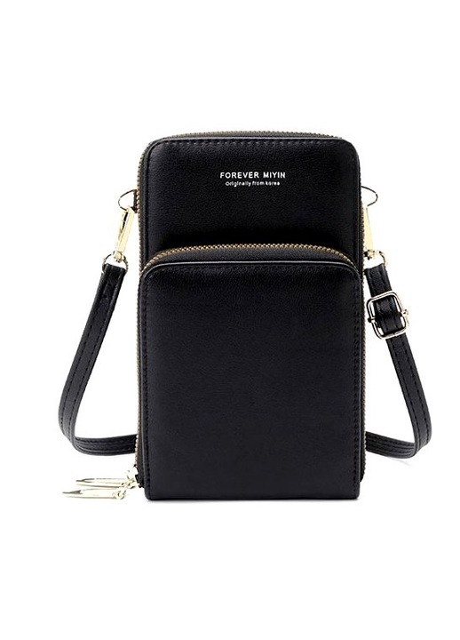 Geanta dama, Edibazzar, Piele ecologica, Negru