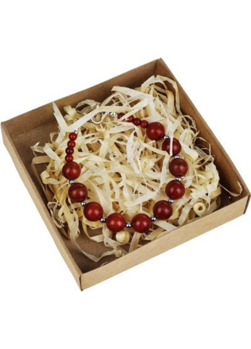 Bratara rozariu cu un singur deceniu, Jasp, 18-23cm, Rosu