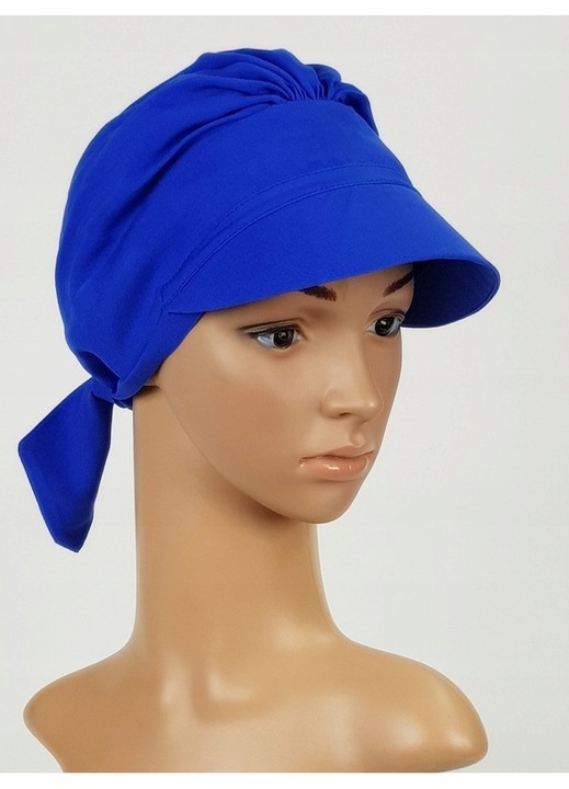 Тюрбан Жени Eva Design, Вискоза Син, Удобен, Елегантен, Химиотерапия, Косопад, Чувствителна Кожа, Защита на Главата, Модерен Стилизиран Аксесоар, Практичен Универсален, Бандана Шал Покритие, Ежедневен Стил, Премиум Качество