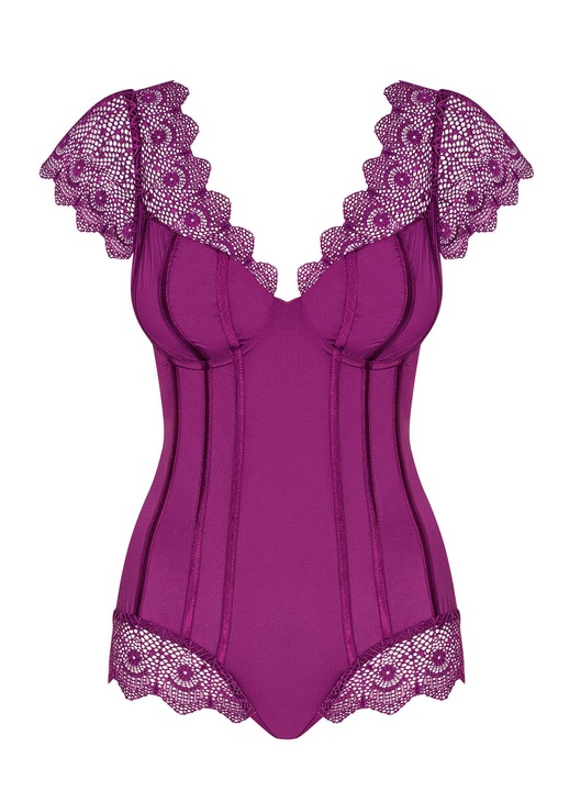 Női szexi body, Obsessive, Poliamid/Elasztán, Lila, SM