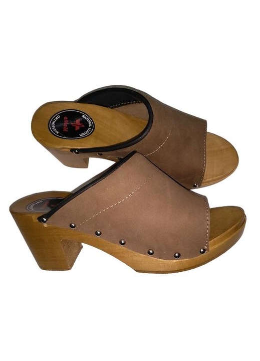 Saboti dama, Todlanas, Piele naturala, Bej, Bej, 36