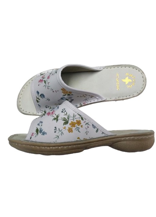 Papuci dama, Todlanas, Piele naturala, Multicolor, 41 EU