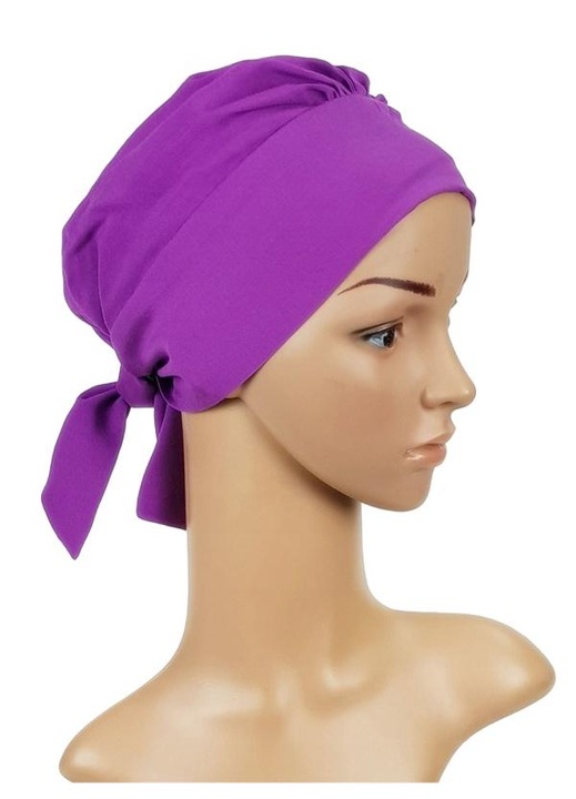 Turban Dama Eva Design Tess w-160, Bumbac 100% Premium, Culoare Mov Elegant, Design Modern si Versatil, Marime Universala, Confortabil si Respirabil, Accesoriu Chic pentru Femei, Ideal pentru Stil sau Ingrijire Cap Chemo
