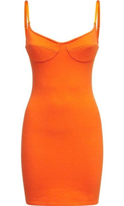 Дамска рокля Calvin Klein, Памук, Оранжево, XL