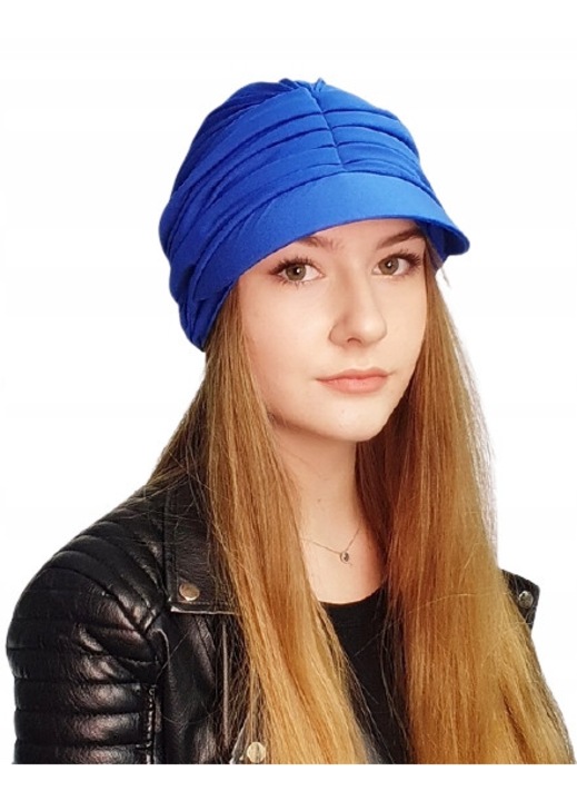 Тюрбан с козирка за жени Marika, елегантен и модерен, идеален за плаж, лято и слънцезащита, от вискоза и еластан, универсален размер, бежов цвят, максимален комфорт, шикозен аксесоар, UV защита, дишащ