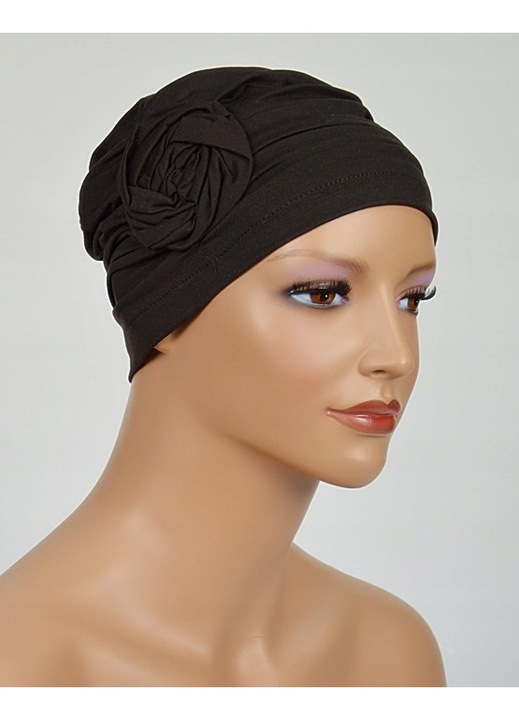 Turban Dama Nina din Bambus, Culoare Maro Inchis, Marime Universala, Confortabil si Elegant, Ideal pentru Femei, Accesorii Par Respirabile si Moale, Protectie si Versatilitate, Cadou Perfect