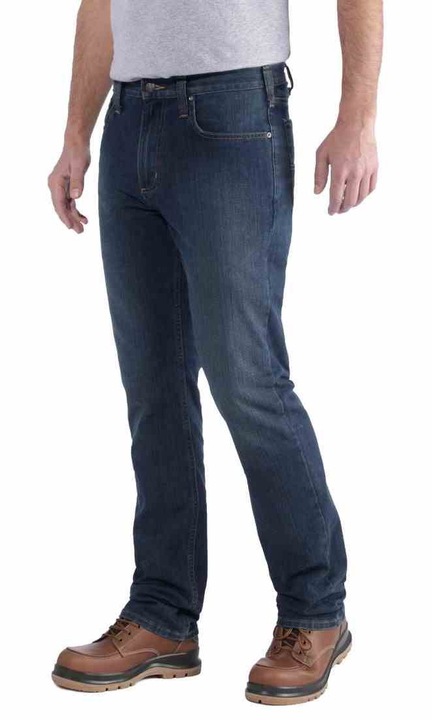 Прави стеснени панталони, Carhartt, памук/полиестер/еластан, синьо, W33/L32