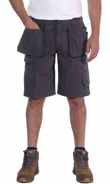 Мъжки къси панталони, Carhartt, памук/полиестер, сиви, W32