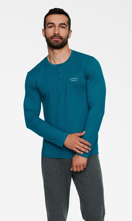 Henderson férfi pizsama, pamut, kék, 2XL