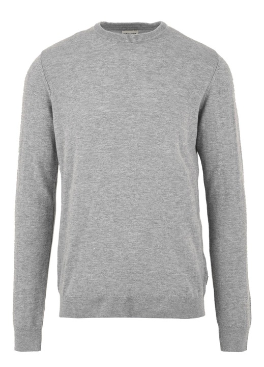 Férfi pulóver, Wrangler, normál szabású, pamut, szürke, XXL INTL