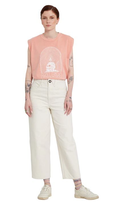 Blugi dama, Volcom, Bumbac, Bej, Bej