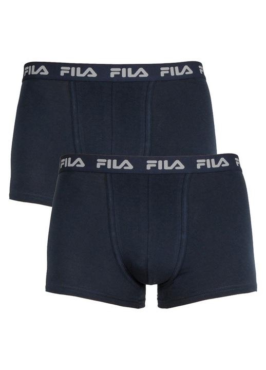 Set 2 Boxeri pentru barbati, Fila, Bumbac, Albastru, Albastru, M