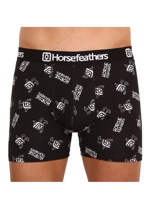 Boxeri pentru barbati Horsefeathers Sidney Logoman (AM164C, Negru, M