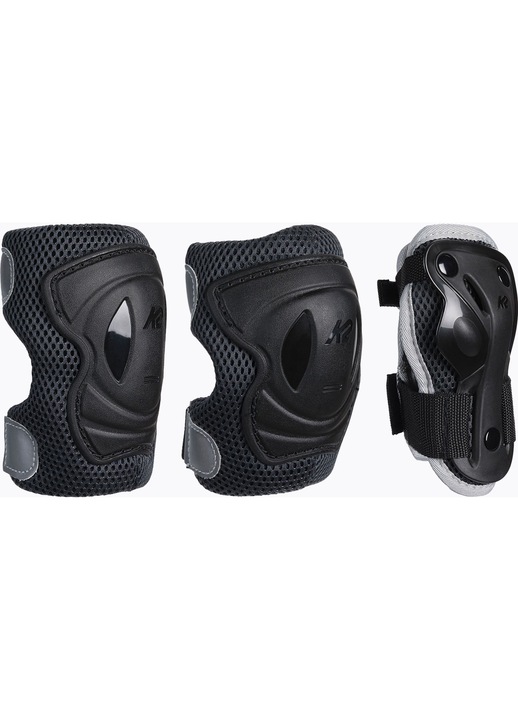 Aparatoare pentru coate, genunchi si mainii, K2, plastic, negru, L