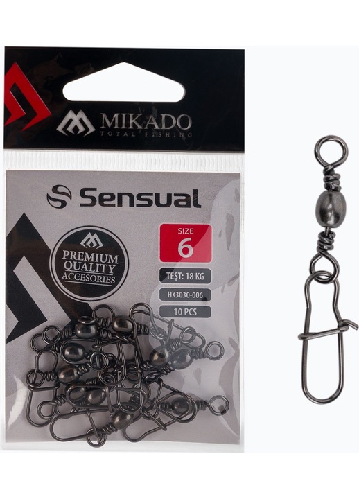 Ace cu butoi pivotanti, Mikado, 10 buc, negru,