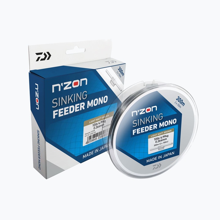 Monofil zsinór, Daiwa N'ZON, 0,30 mm, 6,4 kg, 300 m, barna