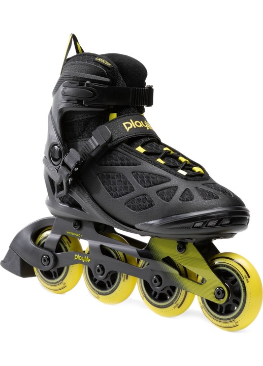 Férfi görkorcsolya, Playlife, alumínium, fekete/sárga, 42EU