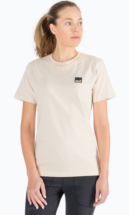 Tricou pentru femei, Jack Wolfskin, Bumbac organic, Bej 64284, Bej