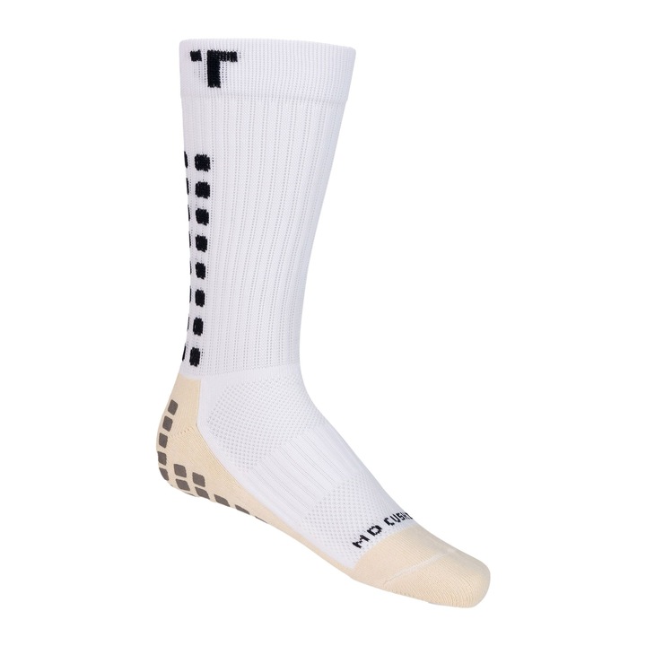 Футболни чорапи, TRUsox, възглавница до средата на прасеца, памук, бяло, 38,5-43EU