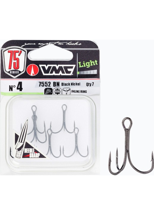 Fishing Treble VMC Light Inline Treble Triple 7552BN черен AVM350134