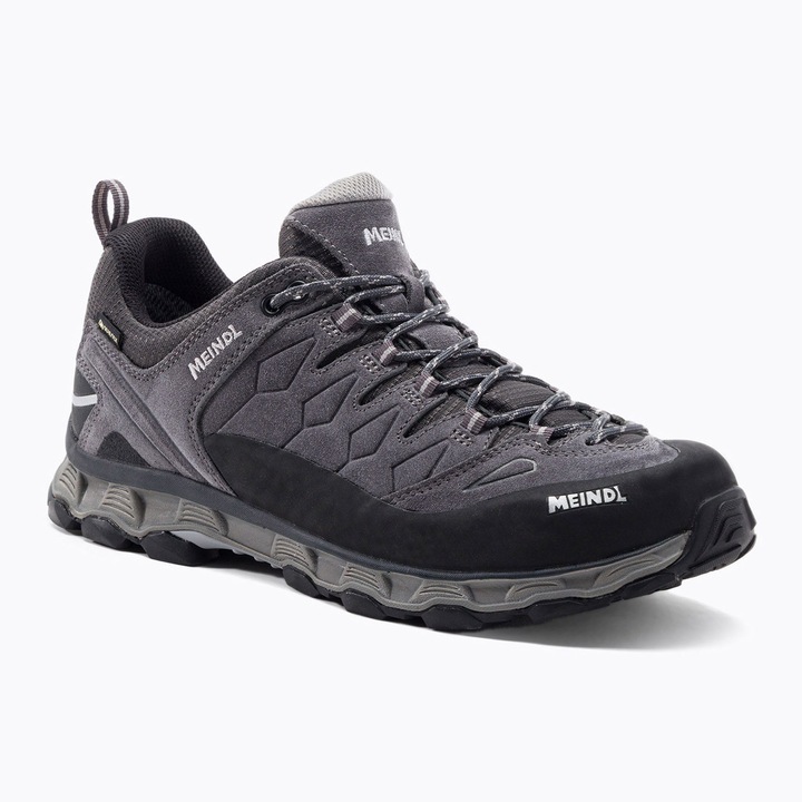 Pantofi de trekking pentru barbati, Meindl, Lite Trail GTX, Piele naturala, Gri, Gri, 46