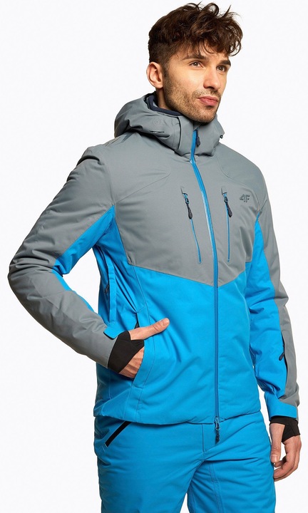 Geaca de pentru barbati, 4F, Gri/Albastru