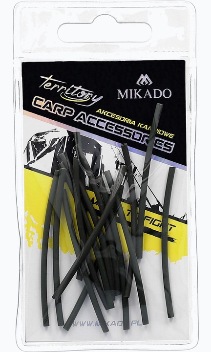 Set 15 tuburi termocontractabile, Mikado, Metal, Negru