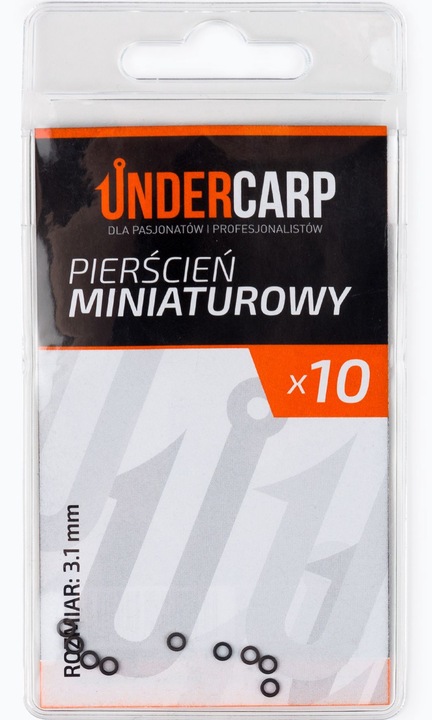 Set10 inele undita pescuit, Under Carp, Cauciuc, 3.1 mm, Negru