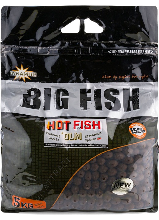 Dynamite Baits Hot Fish & GLM, crap boilies, maro