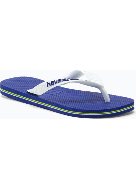 Slapi Brasil Logo, Havaianas, Sintetic, Albastru/Alb, Alb/Albastru, 37-38