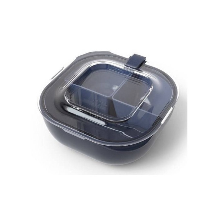 Caserola Monbento, Tritan, Bleumarin/Transparent, 16.5x16.5x7.1cm