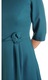 Rochie dama eleganta, Evazata, Decor sub forma de floare, Carla Moreno, Model Regina, 50, Viscoza, Poliester, Turcoaz, Pentru nunta, botez