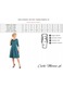 Rochie dama eleganta, Evazata, Decor sub forma de floare, Carla Moreno, Model Regina, 50, Viscoza, Poliester, Turcoaz, Pentru nunta, botez