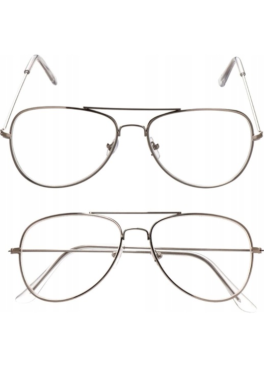 Авиаторски мъжки очила с прозрачна рамка