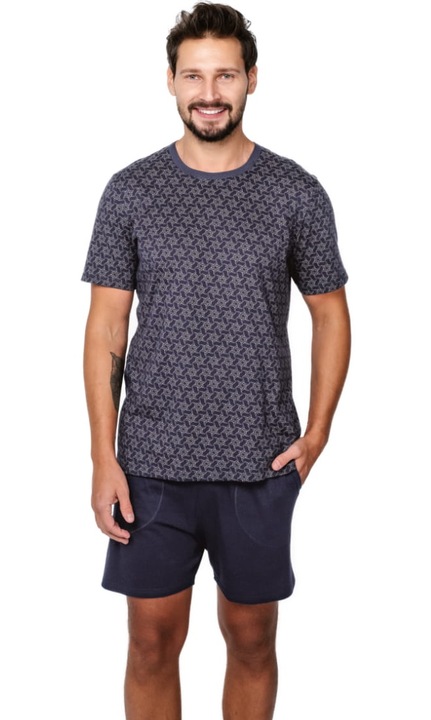 Pijamale barbati, Italian Fashion, Bumbac, Bleumarin, M