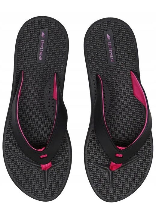 Slapi dama 4F Sintetic Negru, Negru, 40