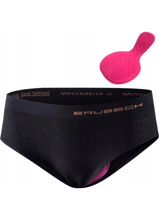 Chiloti dama cu suport de ciclism, BRUBECK, Negru/Rozza, Negru/Roz