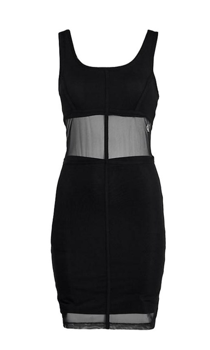 Rochie dama, Calvin Klein Jeans, Slim Fit, Poliester, Negru, Negru, S