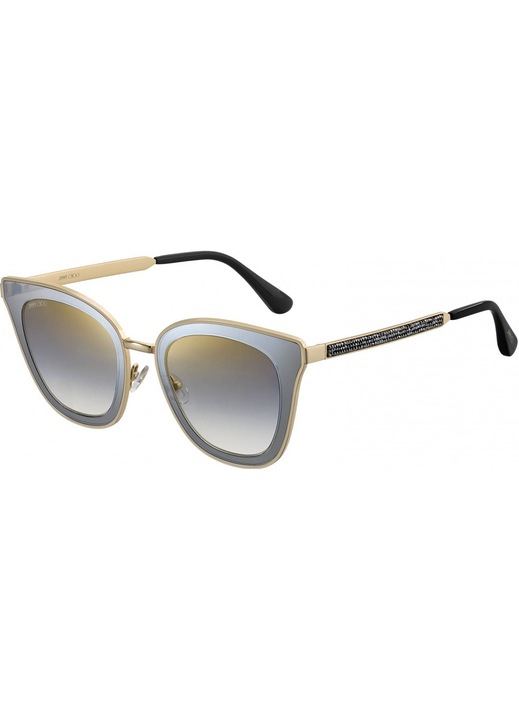 Ochelari de soare dama, Jimmy Choo, 49 x 23 x 145 mm, Maro/Auriu