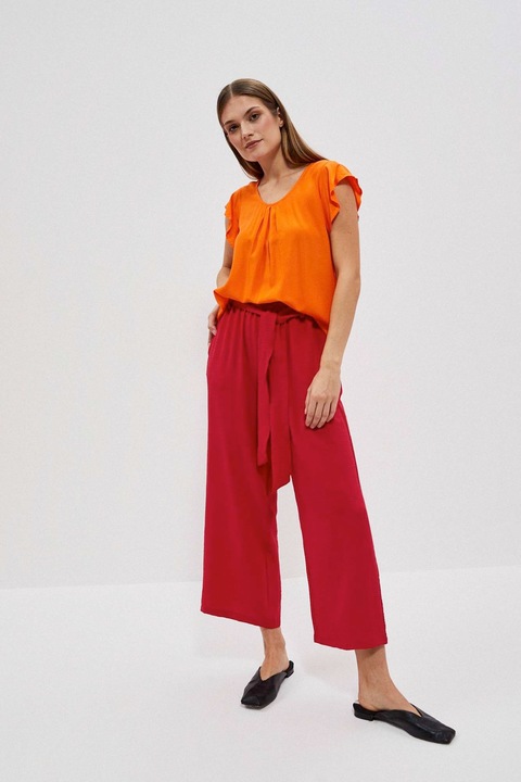 Női nadrág, Moodo, Poliészter, Piros, Piros