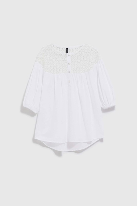 Bluza, Moodo, Bumbac, Alb, Alb