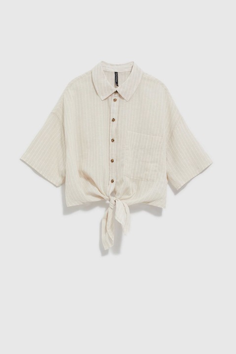 Női ing, MOODO, Pamut/Len, Bézs, XXL