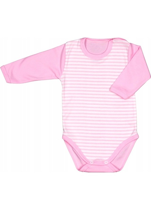 Body KLEKLE, Bumbac, Roz/Alb, Alb/Roz