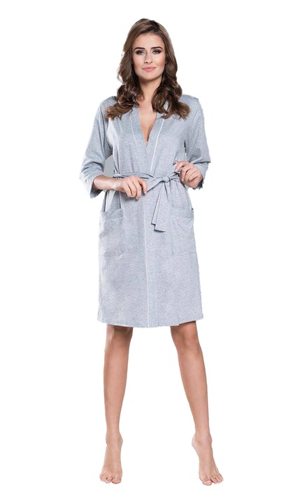 Halat baie dama, Italian Fashion, Bumbac, Gri, Gri