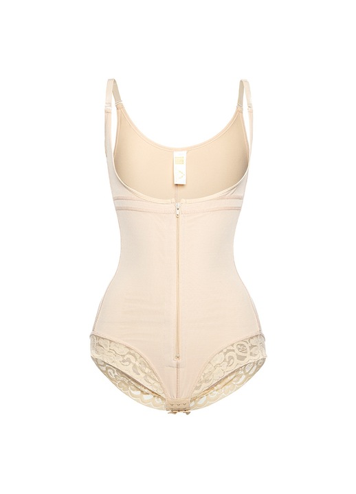 Моделиращо боди, найлон/спандекс, Бежов, L