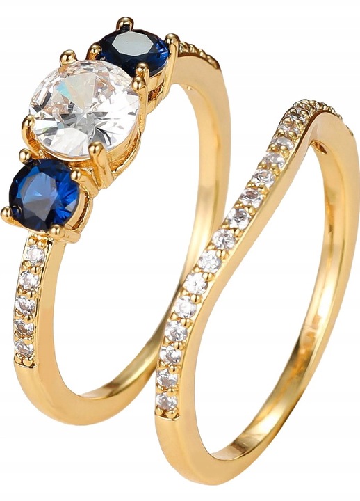 Комплект от 2 брачни халки, WOLFRING, Неръждаема стомана, Злато, 17/19